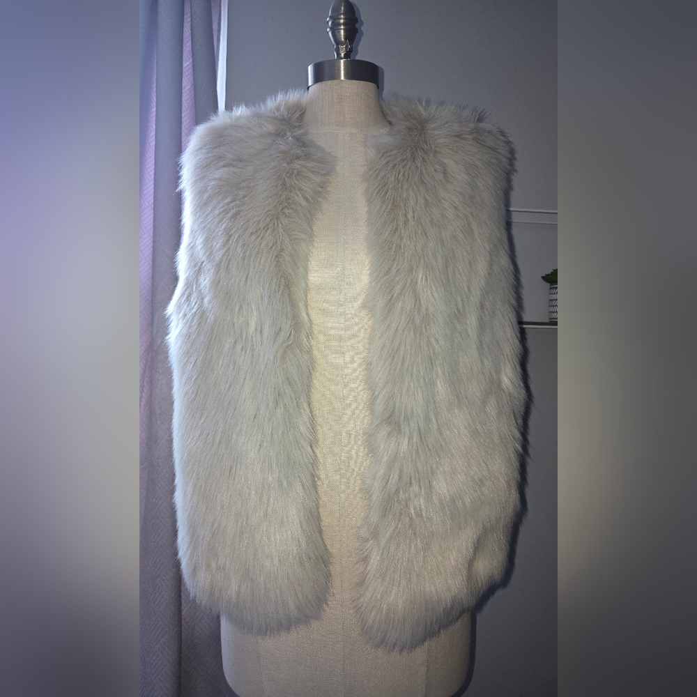Cream Faux Fur Vest